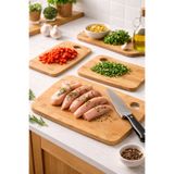 Onetick Bambu 3'lü Kesme Tahtası | 14x22cm | 21x30cm | 23,5x35cm