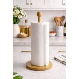 Onetick Bambu Tezgah Üstü Dikey Havlu Kağıtlık | Peçetelik - 12cm
