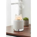 Onetick Kedi Hava Nemlendirici Difüzör Buhar Makinası LED Işıklı 300ML - Beyaz