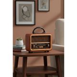 Onetick Nostaljik Radyo & Bluetooth Hoparlör - Kahverengi