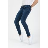 OneZero Erkek Esnek Rahat Kot Pantolon Mavi Tırnaklı Dar Kesim Skinny Fit Düğmeli Jeans