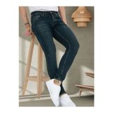 OneZero Erkek Esnek Rahat Kot Pantolon Tırnaklı Dar Kesim Skinny Fit Mavi Yeşil Tint Düğmeli Jeans