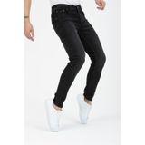 OneZero Erkek Kot Pantolon Siyah Tırnaklı Dar Kesim Skinny Fit Lycralı Düğmeli Jeans