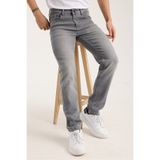 OneZero Erkek Lycralı Kot Pantolon Açık Gri Regular Fit Rahat Giyim Fermuarlı Jeans (Büyük Beden mevcut)