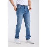 OneZero Erkek Lycralı Kot Pantolon Orta Mavi Regular Fit Rahat Giyim Fermuarlı Jeans (Büyük Beden mevcut)