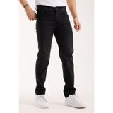 OneZero Erkek Lycralı Kot Pantolon Siyah Regular Fit Rahat Giyim Fermuarlı Pantolon (Büyük Beden mevcut)
