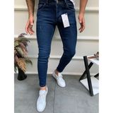 OneZero Erkek Mavi Skinny Fit Pantolon Dar Paça Denim Kumaş Günlük Kullanım İçin Rahat - 29