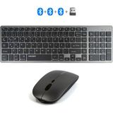 OneZero MT15 Mac Uyumlu Kablosuz Multimedya Klavye Mouse Set Q Türkçe 3 Kanal Bluetooth + USB Alıcılı