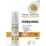 Onfloor Cosmetıc 100 Ml Gunes Kremi Tinted Kapatici Ozellikli Spf 50 Tum Ciltler Icin Skt: 06-2026