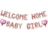 ONFUTAT Welcome Home Kız Bebek Balon Afiş, Bebek Duş Dekorasyonları için, Bebek Cinsiyet Açıklama Parti Malzemeleri (RosGold 40,64 cm)