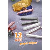 ongu home 12 Adet Poşet Klipsi Poşet Mandalı Torba ve Poşet Kapama