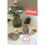 ongu home 2 Bölmeli Çerezlik Kase Sosluk (2 Adet)