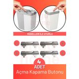 ongu home Çamaşır Sepeti Iki Bölmeli Motek Uyumlu Kirli Sepeti Ikili Çöp Kovası Için Açma Kapama Butonu 4 Adet