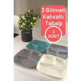 ongu home Kahvaltı Tabağı Üç Bölmeli Tabak Mama Tabağı (1 ADET)
