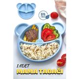 ongu home Mama Tabağı 3 Bölmeli Ayıcık Figürlü Tabak Çocuk Yemek Tabağı Mavi