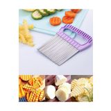 Onikiden Flosoft Tırtıklı Cips Doğrayıcı, Paslanmaz Şekilli Sebze Meyve Patates Dilimleyici