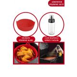 Onikiden Silicolife Airfryer Silikon Pişirme Kabı Ve Sprey Cam Yağlık 245cc - Tüm Hava Fritözleriyle Uyumlu