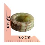 Oniks Doğal Taş Kül Tablası, 3 Katmanlı, 7,6 cm, El Yapımı Dekoratif Küllük (Çok Renkli)