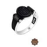 Oniks Mikro Taşlı Oval Model 925 Ayar Gümüş Erkek Yüzük 201023340
