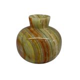 Oniks Taşı El Yapımı Nar Biblo, 7,5x7 cm, Dekoratif Ev ve Ofis Aksesuarı, Yeşil (1)