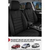 Oniks Tay Tüyü Oto Koltuk Kılıfı-(Peugeot 206-207-208-306-307-407- Uyumlu) - Siyah