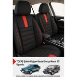 Oniks Tay Tüyü Oto Koltuk Kılıfı (Tofaş Kartal-Şahin-Doğan-Serçe-Tempra Uyumlu) - Kırmızı