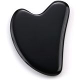 Oniks%100 Doğal Taş Kalp Gua Sha Yüz Masaj Aleti Cilt Masajı Taşı Guasha Board