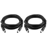 Onite Erkek - Erkek Uzatma Kablosu, DC 5.5x2.1mm Güç Adaptörü Kablosu, LED Şerit, Gözetleme Kamerası, CCTV Güvenlik Kamerası, LED Ekran, IP Kamera, DVR, Yönlendirici, Fatura Yazıcı, 2'li Paket