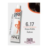 onix Düşük Amonyaklı Saç Boyası 60ml Koyu Küllü Kahve 6.17