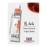 onix Düşük Amonyaklı Saç Boyası 60ml Koyu Kumral Yoğun Bakır 6.44