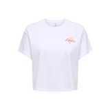 Onlannbel S/S Boxy Crop Tee Jrs Kadın Beyaz T-Shirt - 15348981
