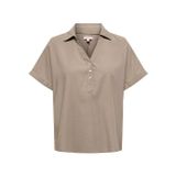 Onlarıs Lıfe Cap Sleeve Shırt Wvn Cc Kadın Gri Bluz - 15364279