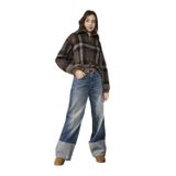 Onlbakerloo Hw Wıde Fold-Up Red Dnm Dot Kadın Mavi Jean - 15360793