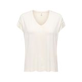 ONLCARRIE S/S STITCH GLITTER TOP JRS Kadın Gri T-Shirt - 15369279