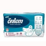 Önlem Bel Bantlı Tekstil Yüzey L Büyük 150 Adet Beyaz Hasta Bezi