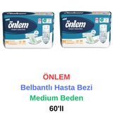 ÖNLEM - Belbantlı Hasta Bezi Medium Beden 60'lı