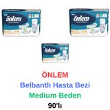 ÖNLEM - Belbantlı Hasta Bezi Medium Beden 90'iı