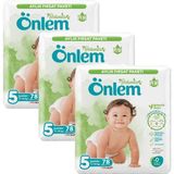 Önlem Botanika 5 Numara Junior Bebek Bezi 78 Adet (11-18 Kg) Bantlı Bez x 3 Paket - 5 Beden (11 - 18 kg)