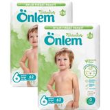 Önlem Botanika 6 Extra Large Bebek Bezi 15+ kg Külot 62 Adet Hipoalerjenik ve Kokusuz - 12 - 15 Ay
