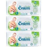 Önlem Botanika Özlü Plastik Kapaklı 3x90 Adet Bebek Islak Mendil