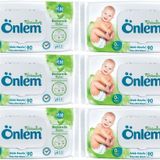 Önlem Botanika Özlü Plastik Kapaklı 6x90 Adet Bebek Islak Mendil