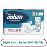 Önlem L Beden 30x2 60 Adet Yetişkin Hasta Bezi
