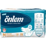Önlem Medium Yetişkin Hasta Bezi 30 Adet Sızdırmaz Koruma Kalkanı ile Orta Boy M Beden