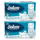 Önlem Tekstil Yüzeyli Belbantlı Ekstra Büyük Boy Xl 30'Lu 2 Adet Hasta Bezi