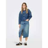 Onlenya Front Slıt Mıd Skırt Mb Dnm Kadın Medium Blue Denim Etek - 15326839