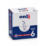 Onli Cat6 Ethernet Kablosu 100 Metre 250 Mhz Gri Data Kablosu