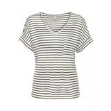 Onlıben S/S Moster V-Neck Glıtter Topjrs Kadın Beyaz Bluz - 15346597