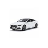 Online 1:24 Audi A7 Sesli Çek Bırak Işıklı Metal Diecast Model Araba Beyaz Renk