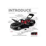 Online 1:24 Audi A7 Sesli Işıklı Çek Bırak Metal Model Diecast Araba Siyah Renk