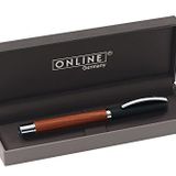 Online Dolma kalem Vision Rosewood, ahşap kaplamalı alüminyum, 0,8 mm, standart mürekkep kartuşları ve dönüştürücü için uygun, hediye paketinde 36942